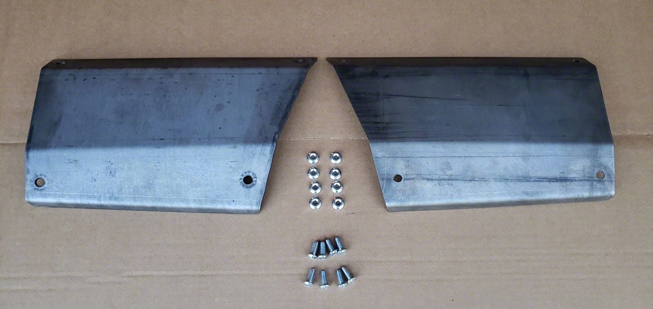 Affordable Offroad Jeep Cherokee Rear Lower Quarter Armor Bare Metal