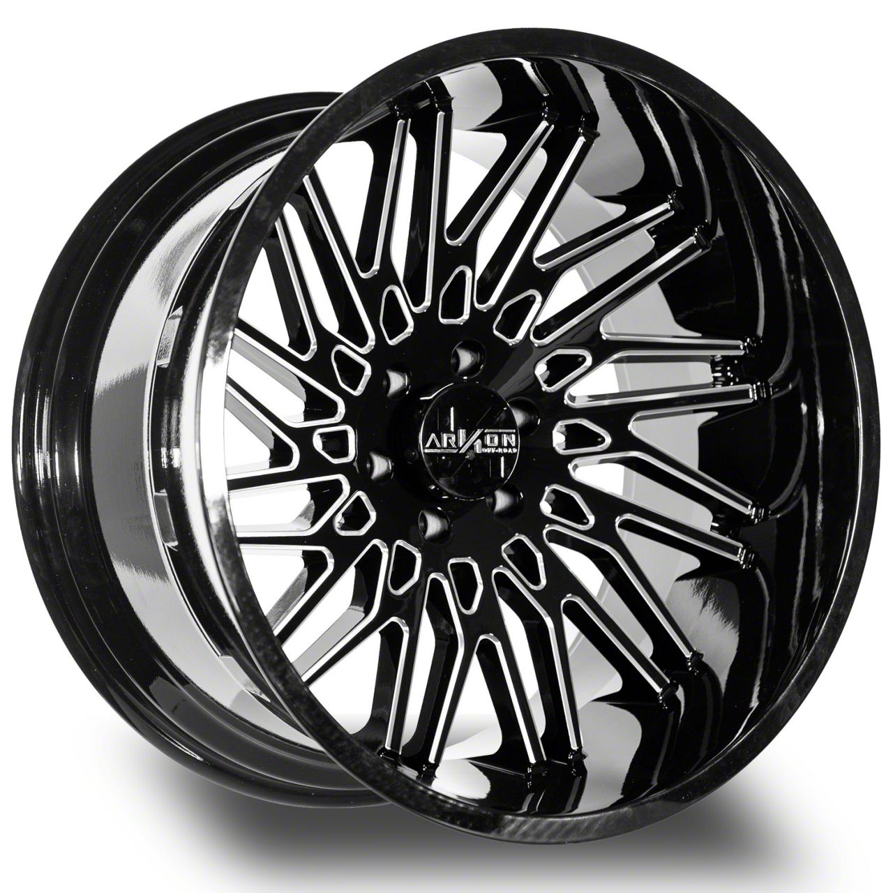 Arkon Off Road Tundra Apollo Gloss Black Milled 6 Lug Wheel 22x12