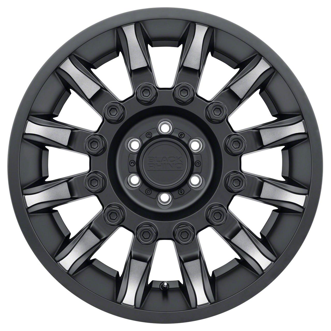 Black Rhino Jeep Gladiator Mission Matte Black Machined Wheel 17x8 5