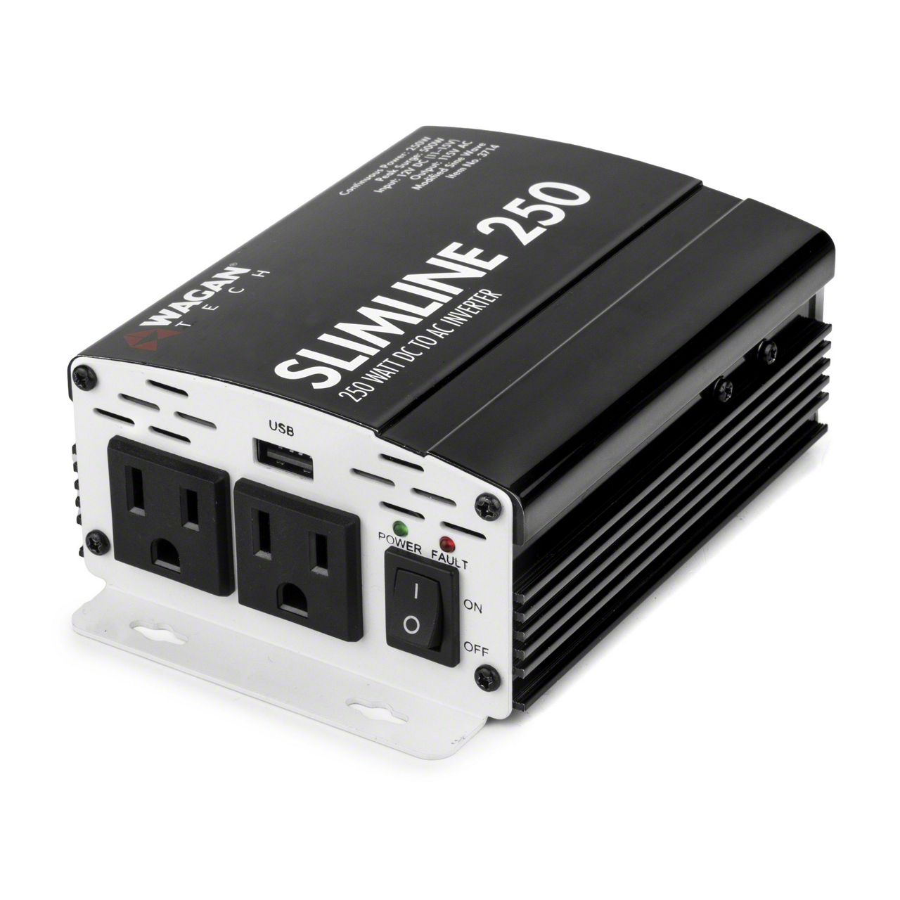 Bronco SlimLine AC Power Inverter 250 Watt Free Shipping