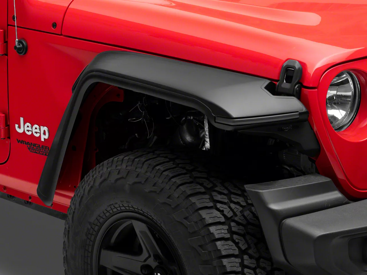 Bushwacker Jeep Wrangler Hyperform Flat Style Fender Flares Front And