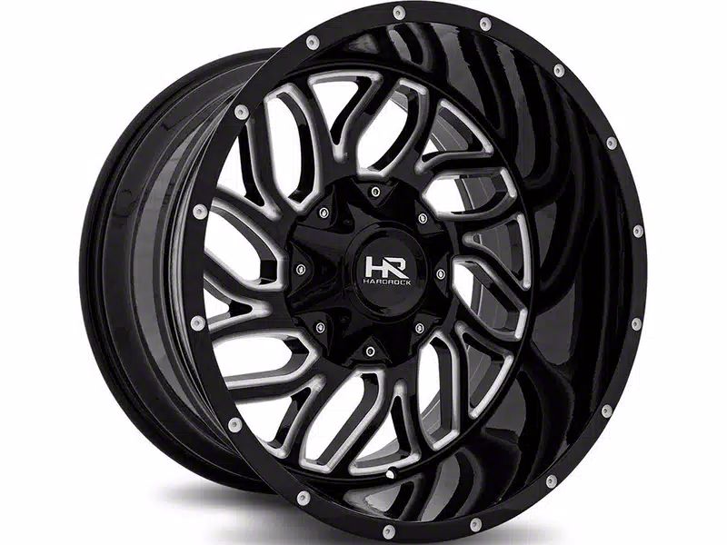 Hardrock Offroad Tundra Destroyer Gloss Black Milled 5 Lug Wheel 20x10