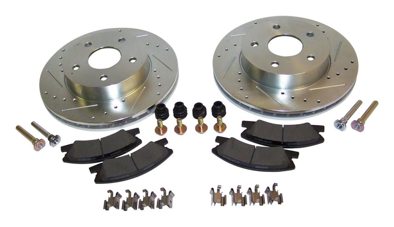 Jeep Grand Cherokee Performance Drilled And Slotted Brake Rotor And Pad