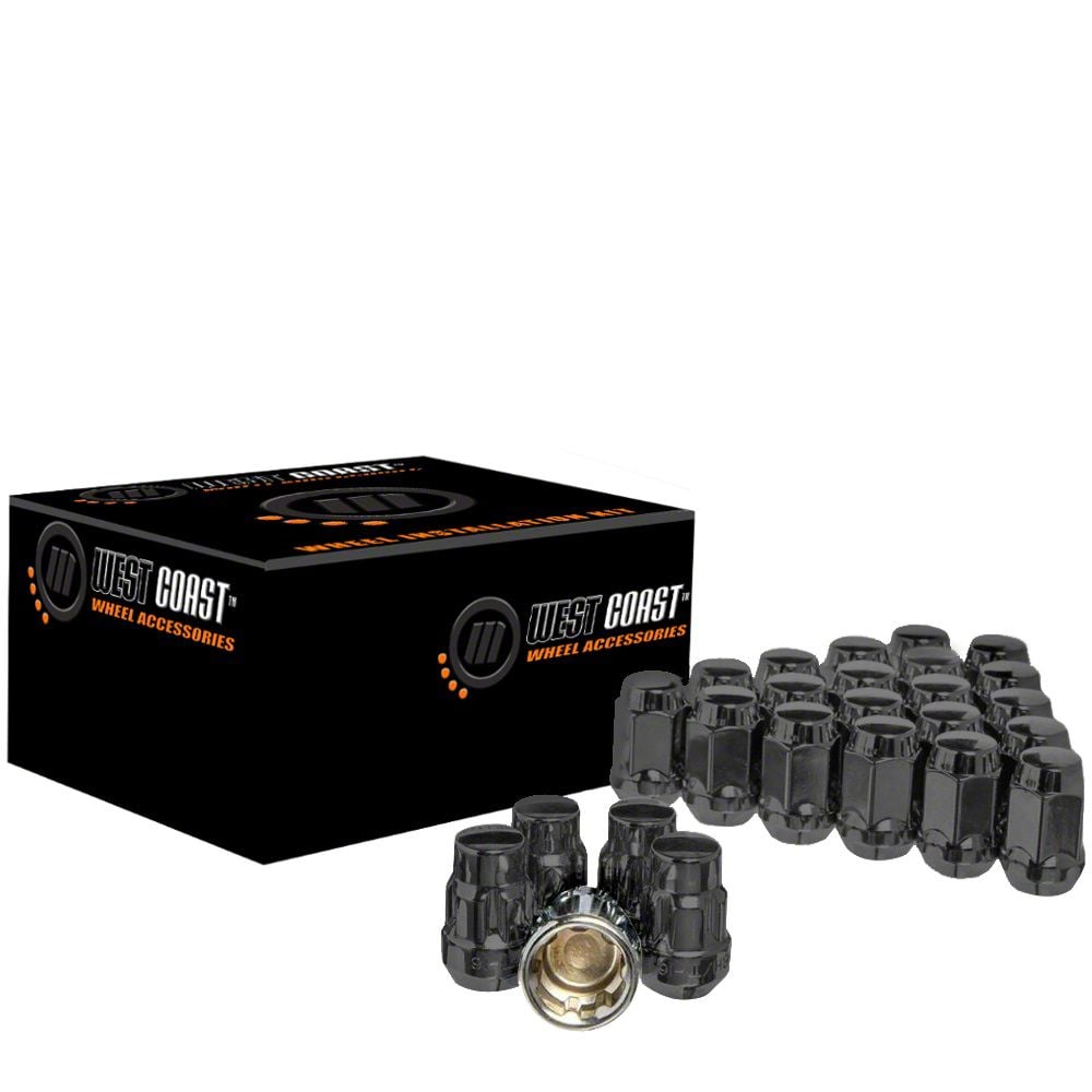 Jeep Wrangler Black Acorn Lug Nuts Inch X Set Of