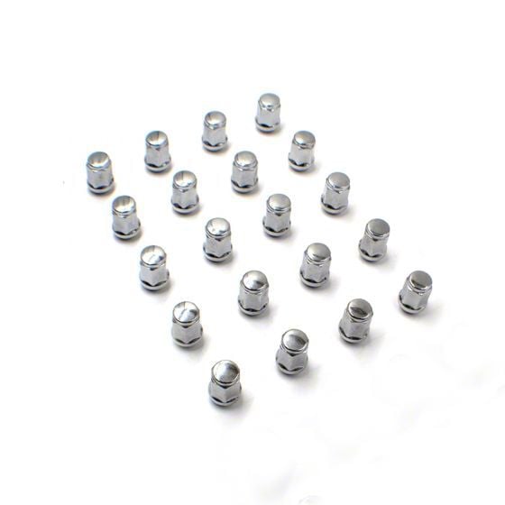 Jeep Wrangler Bulge Chrome Acorn Lug Nut Kit Inch Set Of