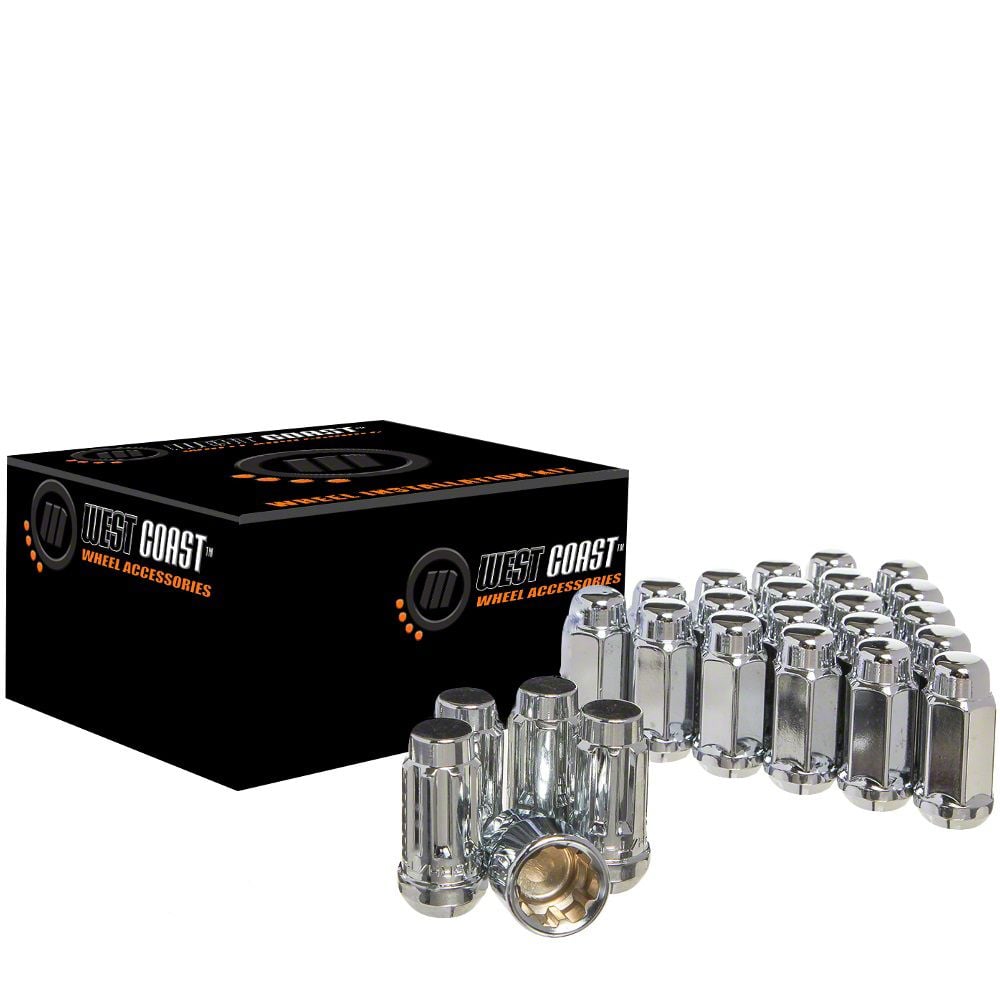 Jeep Wrangler Chrome Acorn Lug Nuts Inch X Set Of