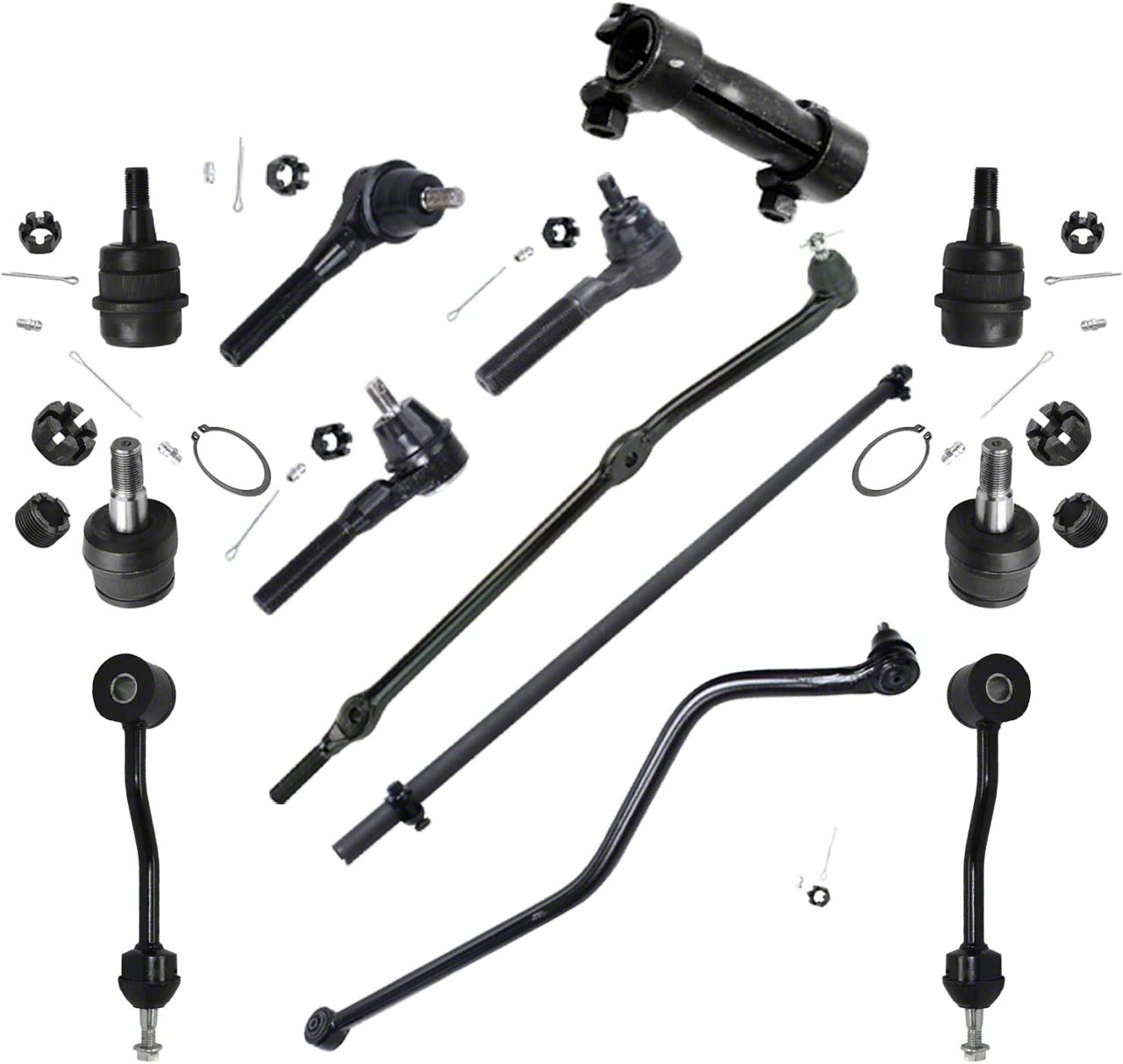 Jeep Wrangler Front Drag Link With Ball Joints Sway Bar Links Tie