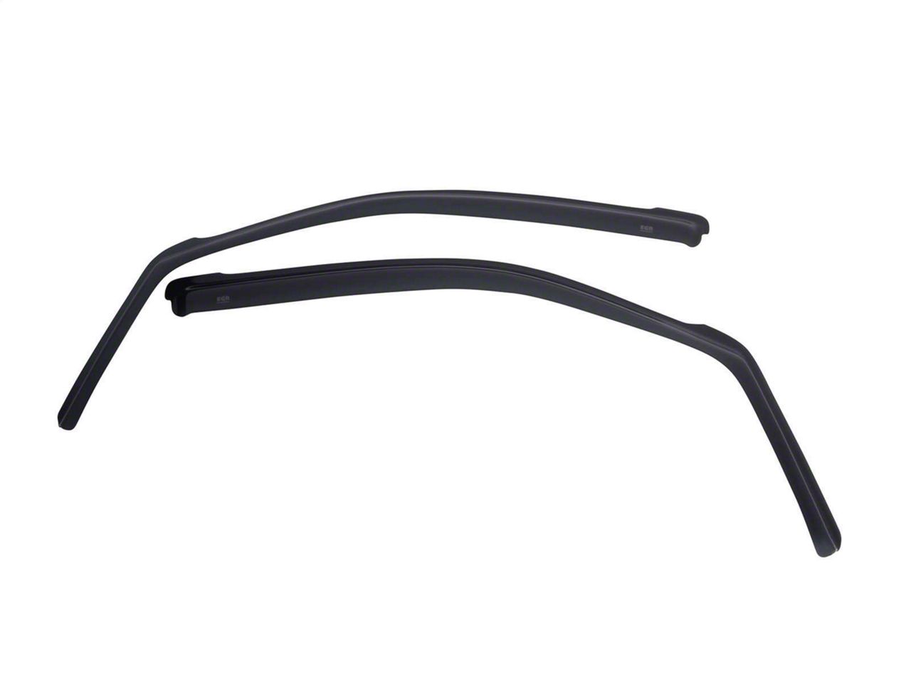 EGR Jeep Wrangler In Channel Window Visors Front Matte Black 565151