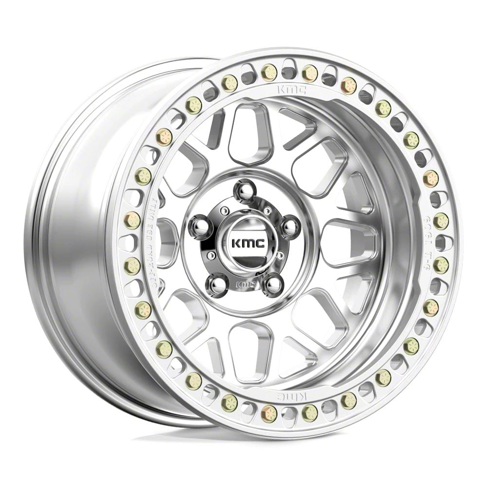 KMC Bronco Grenade Crawl Beadlock Machined 6 Lug Wheel 17x8 5 0mm