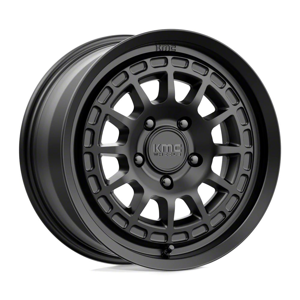 KMC Jeep Wrangler Canyon Satin Black Wheel 17x8 35mm Offset