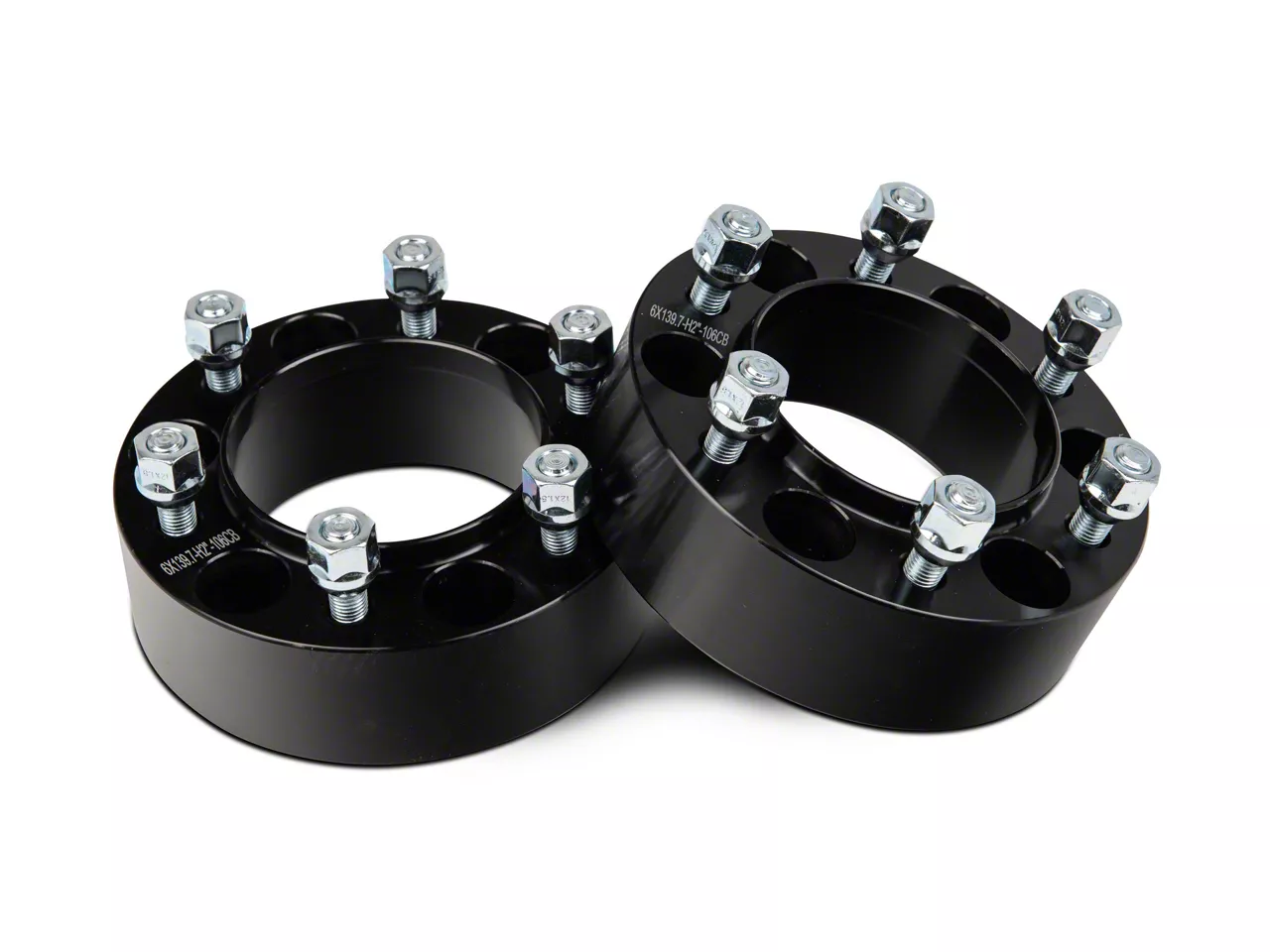 Mammoth Tacoma 2 Inch Billet 6 Lug Wheel Spacers Black TT7172 05 15