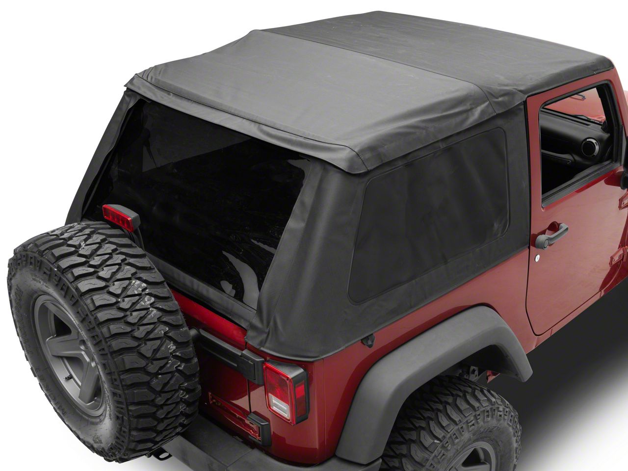 MasterTop Jeep Wrangler SkyMaster Fastback Complete Soft Top Black