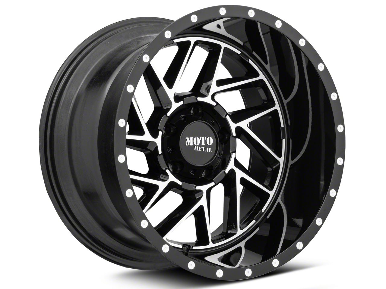 Moto Metal Tundra Mo Breakout Gloss Black Machined Lug Wheel X