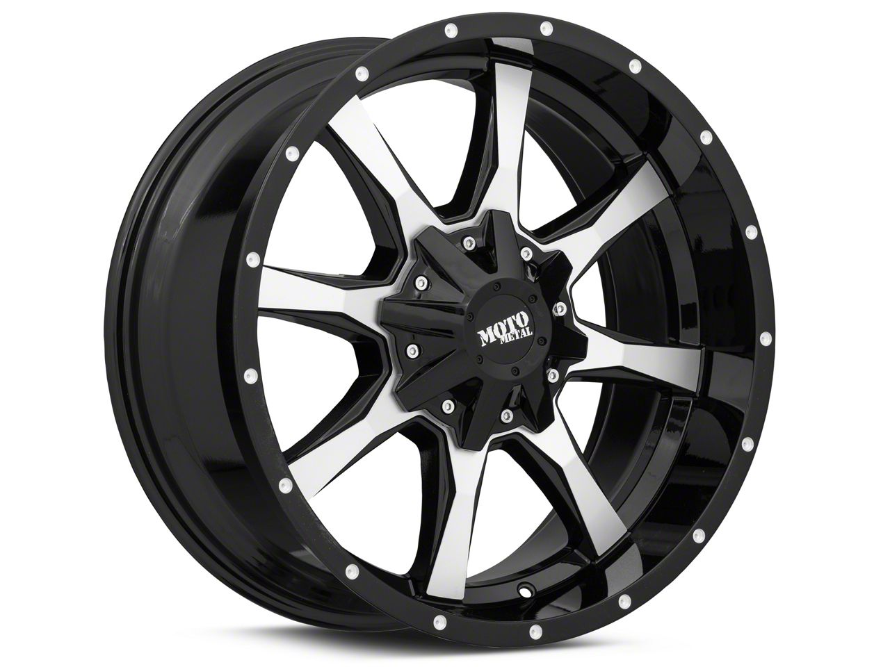 Moto Metal Tundra Mo Gloss Black Machined Lug Wheel X Mm