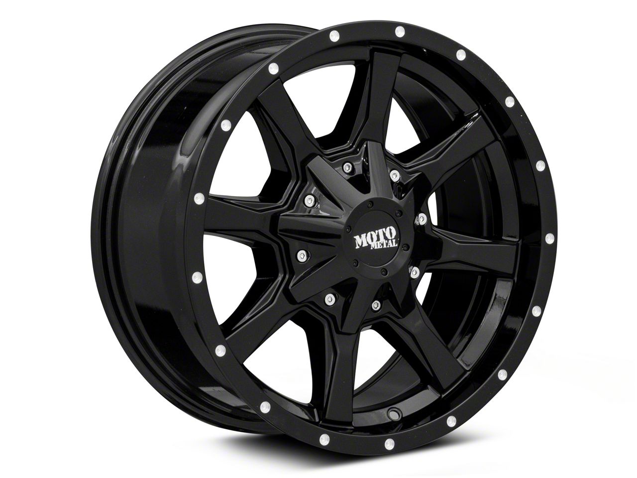 Moto Metal Tundra Mo Gloss Black With Milled Lip Lug Wheel X