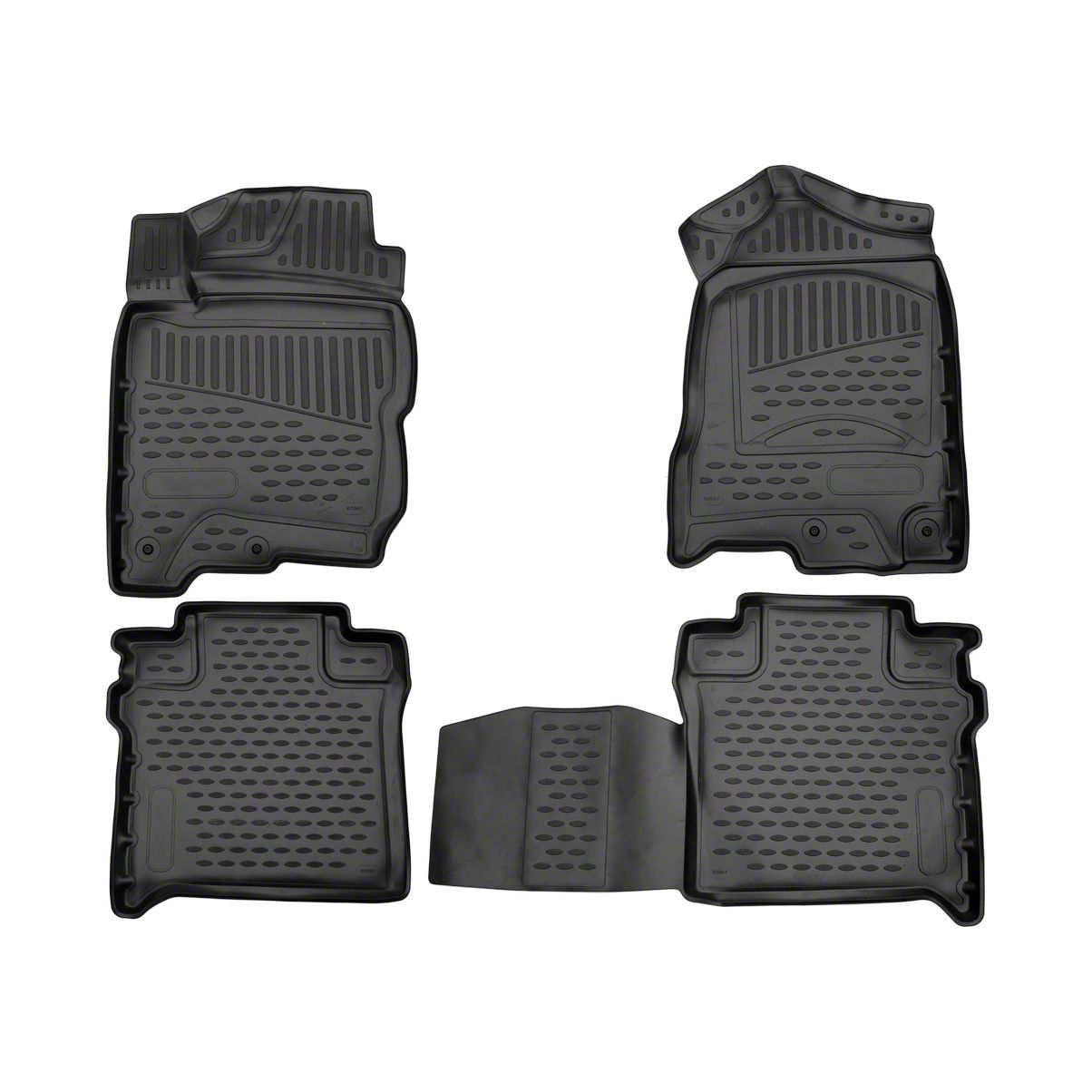 Omac Titan Xd All Weather Molded D Front And Rear Floor Liners Black