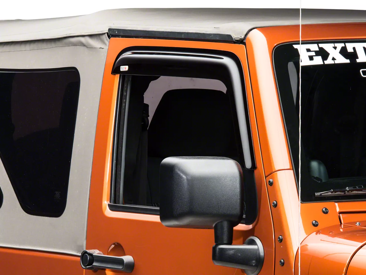 Rugged Ridge Jeep Wrangler Window Rain Deflectors Smoked 11351 11 07