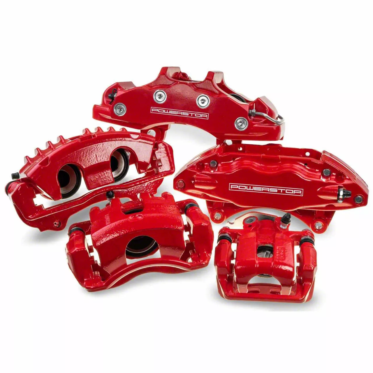 PowerStop Jeep Grand Cherokee Performance Rear Brake Calipers Red