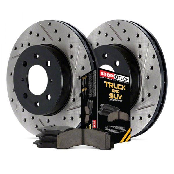 Stoptech Jeep Wrangler Truck Axle Slotted And Drilled Brake Rotor And