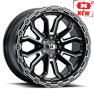 Vision Off Road Bronco Valor Gloss Black Machined 6 Lug Wheel 17x8 5