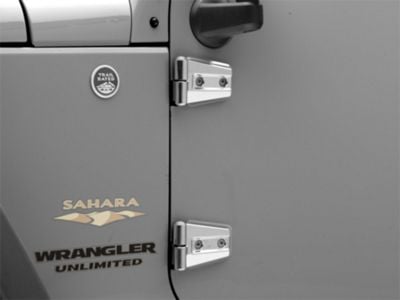 Rugged Ridge Jeep Wrangler Tailgate Hinge Covers Chrome