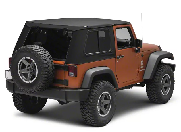 Bestop Trektop Pro Hybrid Soft Top; Black Twill