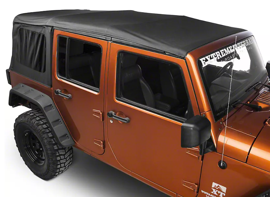 RedRock Replacement Soft Top with Tinted Windows Black Diamond Jeep Wrangler