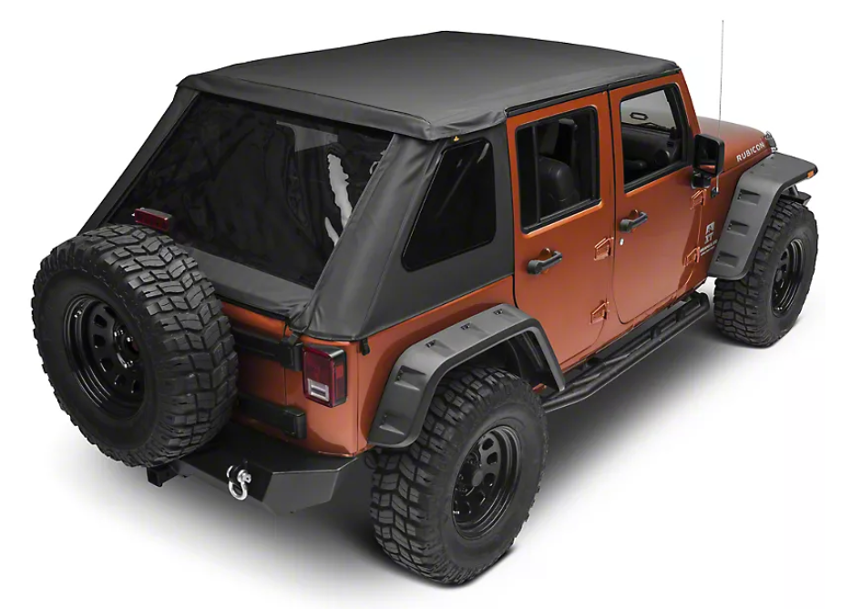 Bestop Trektop NX Soft Top; Black Diamond (07-18 Jeep Wrangler JK 4-Door)