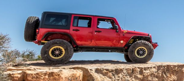 Jeep on a Rocky Mountain