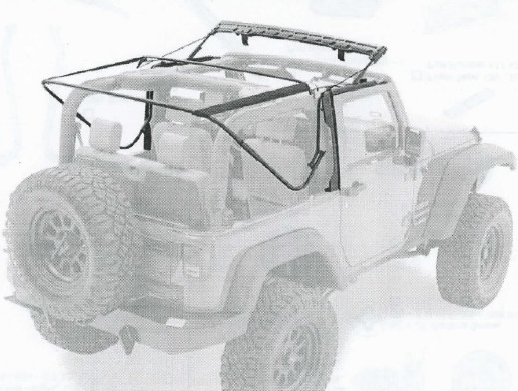 Jeep soft top frame