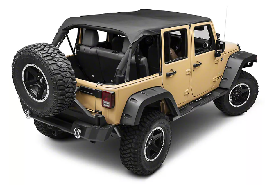 Smittybilt Extended Top Black Diamond Jeep Wrangler JK 4-Door