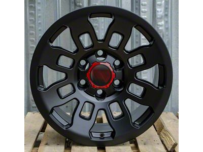 TR2 Matte Black 6-Lug Wheel; 17x8; 15mm Offset (05-15 Tacoma)