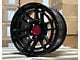 TR6 Matte Black 6-Lug Wheel; 17x8; 5mm Offset (05-15 Tacoma)