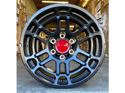 TR6 Matte Black 6-Lug Wheel; 17x9; -12mm Offset (05-15 Tacoma)