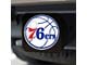 Hitch Cover with Philadelphia 76ers Logo; Blue (Universal; Some Adaptation May Be Required)