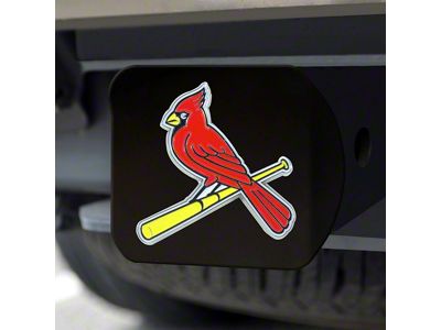 Hitch Cover with St. Louis Cardinals Logo; Black (Universal; Some Adaptation May Be Required)