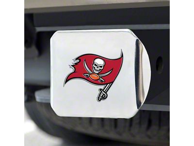 Hitch Cover with Tampa Bay Buccaneers Logo; Red (Universal; Some Adaptation May Be Required)