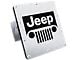 Jeep Grille Class III Hitch Cover; Brushed Stainless (Universal; Some Adaptation May Be Required)