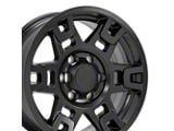 TY16B Matte Black 6-Lug Wheel; 17x7; 4mm Offset (10-24 4Runner)