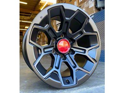 TR8 Matte Black 6-Lug Wheel; 17x9; 0mm Offset (2024 Tacoma)