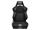 Corbeau LG1 Wide Racing Seats; Black Suede; Pair (Universal; Some Adaptation May Be Required)