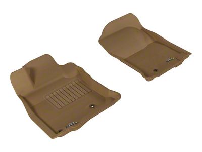 3D MAXpider KAGU Series All-Weather Custom Fit Front Floor Liners; Tan (2010 4Runner w/ Passenger Side Floor Hook; 11-12 4Runner)