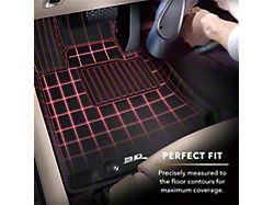 3D MAXpider KAGU Series All-Weather Custom Fit Rear Floor Liner; Black (21-25 Bronco 4-Door w/o Vinyl Floors)