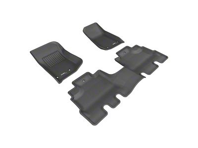 3D MAXpider KAGU Series All-Weather Custom Fit Front and Rear Floor Liners; Black (14-18 Jeep Wrangler JK 4-Door)