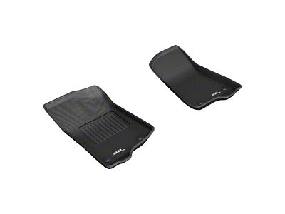 3D MAXpider KAGU Series All-Weather Custom Fit Front Floor Liners; Black (18-24 Jeep Wrangler JL)