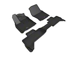 3D MAXpider KAGU Series All-Weather Custom Fit Front and Rear Floor Liners; Black (22-24 Tundra CrewMax)