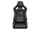 Corbeau Sportline RRX Reclining Seats; Black Vinyl/Black HD Vinyl; Pair (Universal; Some Adaptation May Be Required)