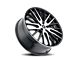 Kraze Double Down Gloss Black Machined Wheel; 18x8; 40mm Offset (93-98 Jeep Grand Cherokee ZJ)