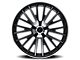 Kraze Double Down Gloss Black Machined Wheel; 18x8; 40mm Offset (87-95 Jeep Wrangler YJ)