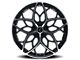 Kraze Ricochet Gloss Black Machined Wheel; 20x8.5; 38mm Offset (93-98 Jeep Grand Cherokee ZJ)